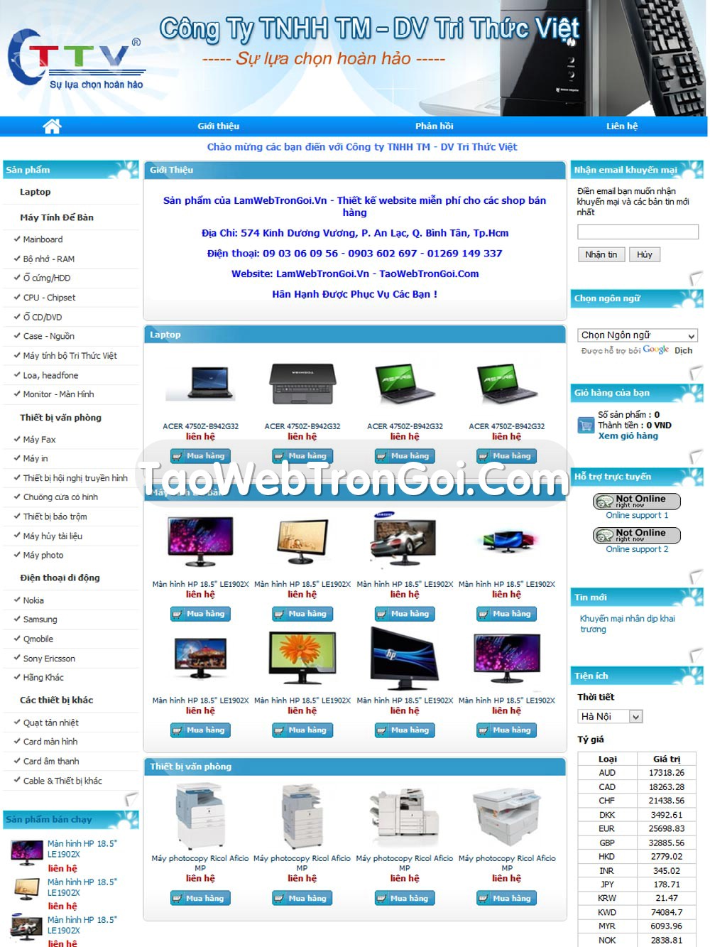 TaoWebTronGoi.Com. Thiết kế web Hơn 300 giao diện cực đẹp. Giá chỉ bằng 3 ly cafe ! - 21